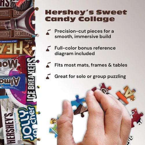 Vista 5 de Buffalo Games - Rompecabezas de 1000 piezas de Hershey's Sweet Collage para adultos, imagen de caramelo colorido hecho en Estados Unidos
