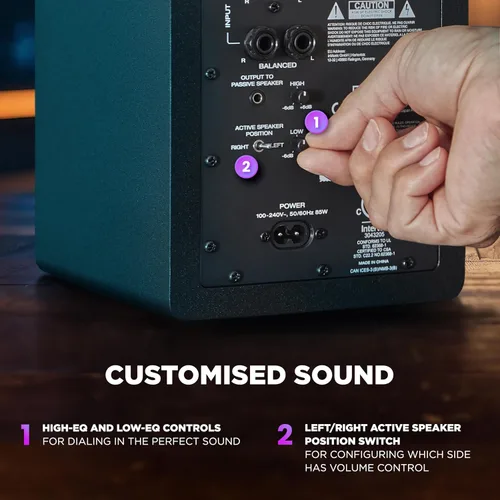 Vista 4 de M-AUDIO Par de monitores de estudio con cable de 4.5" BX4