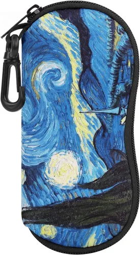 Vista 91 de MoKo - Estuche suave, ultra ligero, de neopreno, para lentes de sol, con cremallera y clip para cinturón