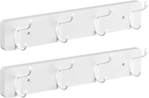 Vista 8 de OUTNILI Ganchos de pared resistentes para colgar abrigos, colgador de pared negro para chaquetas, sombreros, toallas, bolsos, correas de perro