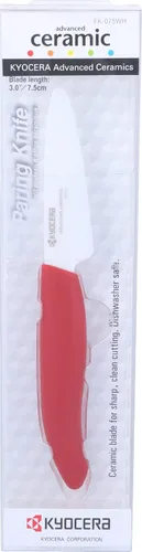 Vista 10 de Kyocera Advanced Series, cuchillo de pelar de cerámica, hoja blanca de 3 pulgadas, Negro