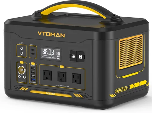 Vista 13 de VTOMAN Jump 600X Estación de Energía Portátil 600W, Generador Solar 299Wh Estación de Energía con Batería LiFePO4 con Arranque Rápido
