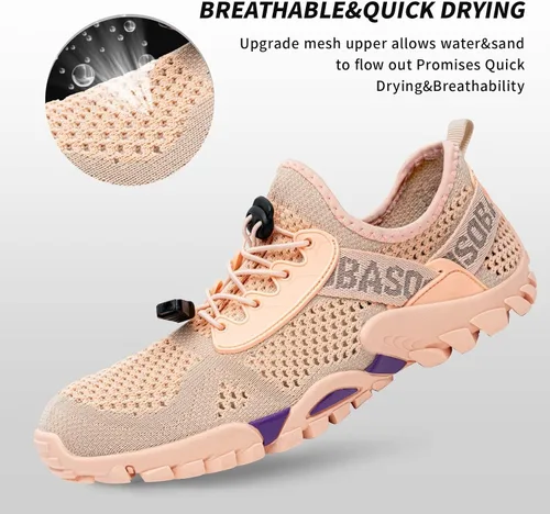 Vista 2 de SOBASO Zapatos de agua para mujer, secado rápido, senderismo, natación, playa, río, zapatos para pesca, deportes acuáticos, buceo, vela, viajes