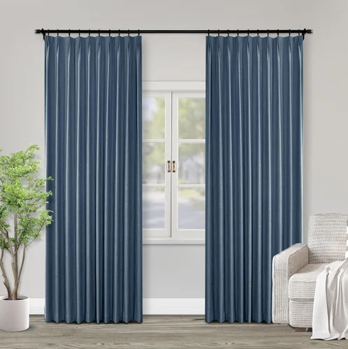 Vista 2 de Macochico Cortinas plisadas opacas para dormitorio, aislamiento térmico, cortinas de bloqueo de luz, paneles de cortina de ventana para sala