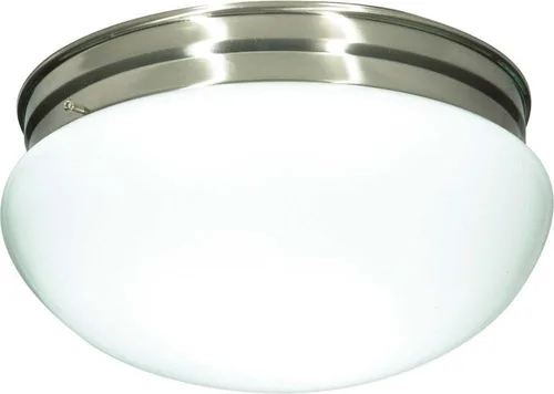 Vista 18 de Nuvo Lighting SF76/676 Lámpara de dos luces con pantalla de hongo, bronce antiguo/vidrio de alabastro