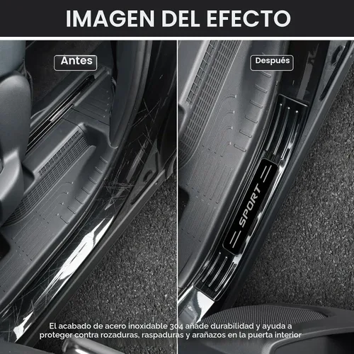 Vista 5 de para Toyota Highlander 2025 2024 2023 2022 2021 2020 Protector de umbral de puerta, Premium 304 Acero inoxidable Protector de entrada de puerta