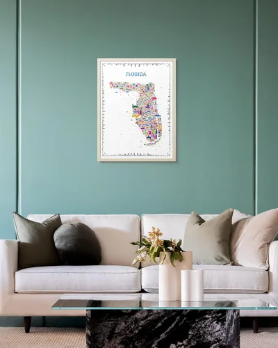 Vista 8 de Alfalfa NY - Arte de pared icónico de Florida, 18 x 24 pulgadas, sin marco, impresión artística retro brillante y colorida del estado del sol