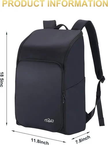 Vista 6 de TEAVAS Bolsa grande para camarero mochila portátil de 16 pulgadas mochila de viaje para laptop kit de barman portátil bolsa de viaje para barman