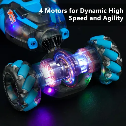 Vista 6 de Auto de acrobacias RC con detección de gestos para niños, juguetes de control remoto para niños de 5 a 7 años, 6 a 8, 9, 10, 11, 12 años, regalos