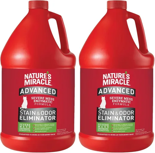 Vista 7 de Nature's Miracle Gato eliminador avanzado de manchas y olores, para desastres severos de gatos