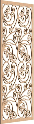 Vista 99 de 9 3/8"W x 24 3/8"H x 1/4"T Marilla Decorativos Paneles de Pared de Madera Calado, Abedul