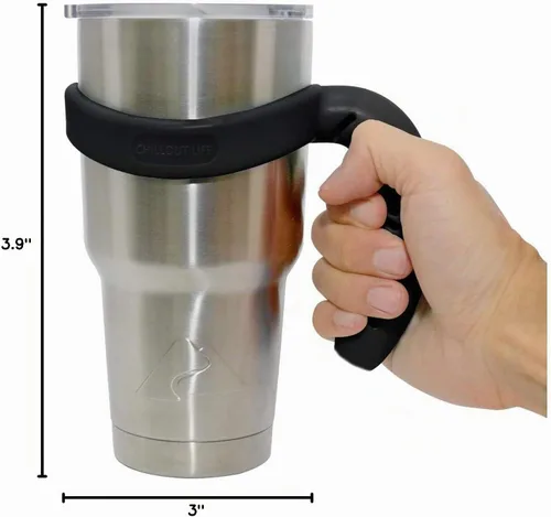 Vista 7 de CHILLOUT LIFE Mango para vasos YETI Cup de 30 onzas, Ozark Trail de 30 onzas, cómodo mango de repuesto para vasos YETI de 30 onzas y más