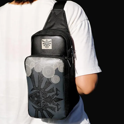 Vista 6 de Owngen Travel Bag for Nintendo SwitchLiteOLED, for Zelda Tears of the Kingdom Portable Sling Shoulder Crossbody Carrying Storage Accessories