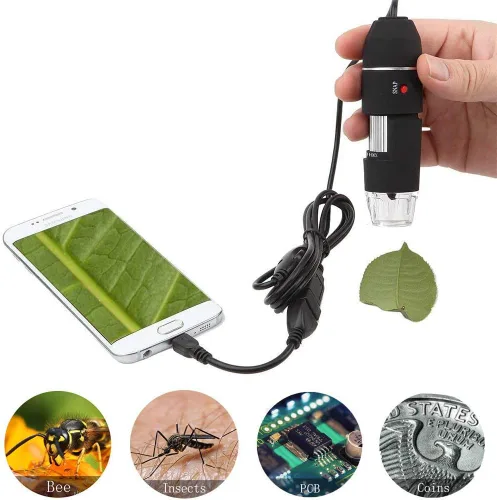 Vista 4 de Jiusion Microscopio USB original 40-1000X con estuche de transporte