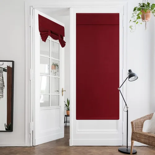 Vista 39 de HOMEIDEAS Cortinas Opacas para Aula para Puerta Principal, Cubierta de Ventana de Puerta de Aula, Persianas de Privacidad con Aislamiento Térmico