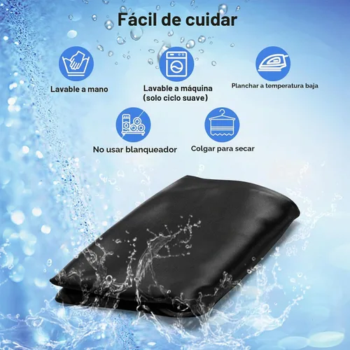 Vista 5 de Funda de almohada de satén para almohada cervical Zelimun - Funda ergonómica, funda de almohada suave y lisa, funda de almohada negra con cremallera