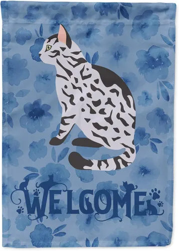 Vista 76 de Caroline's Treasures CK5005GF Bandera de bienvenida de gato abisinio para buzón, bandera decorativa para patio exterior, obras de arte de patio