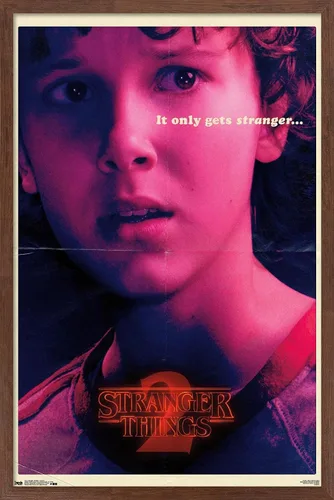 Vista 19 de Trends International Netflix Stranger Things: Season 2 - Póster de pared de Once de 22.4 pulgadas de largo x 14.7 pulgadas, versión enmarcada