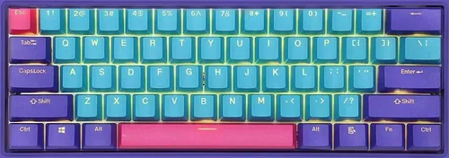 Vista 2 de BOYI Teclado mecánico para juegos 61 mini con cable intercambiable en caliente 60 RGB Cherry MX Switch PBT Teclas NKRO Programable Tipo-C