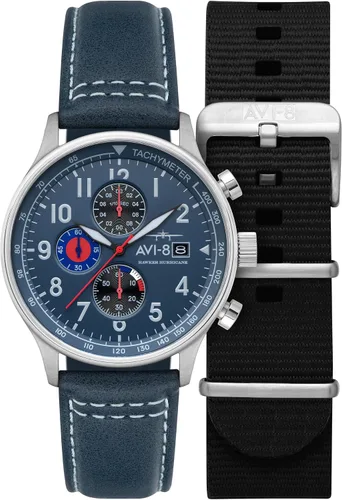 Vista 17 de Reloj analógico AV-4011 Hawker Hurricane, con mecanismo de cuarzo japonés, con correa de piel, de AVI-8