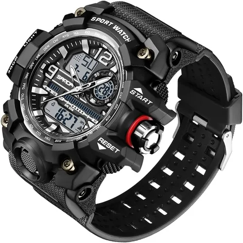 Vista 2 de Relojes deportivos para hombre, reloj digital militar impermeable, reloj electrónico táctico del ejército para hombres, relojes de pulsera