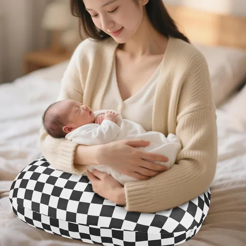 Vista 5 de DILIMI Funda de almohada de lactancia, funda de lactancia suave y elástica para almohada de lactancia materna, extraíble para bebés niños y niñas
