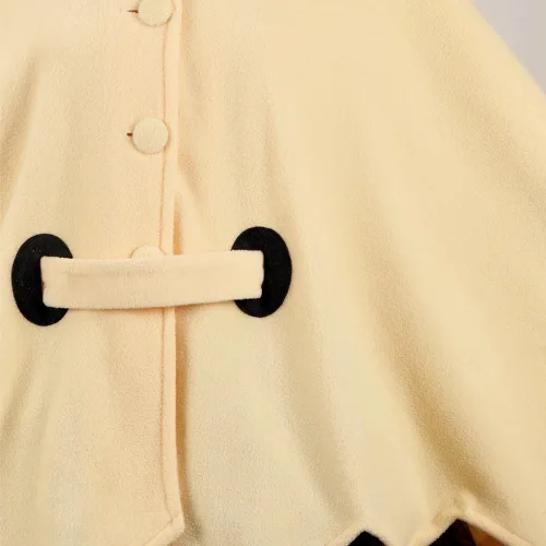 Vista 4 de Eysetiacos Disfraz de cosplay de Halloween con capa amarilla de anime para mujer