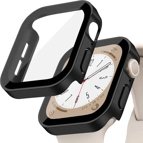 Vista 37 de Protección de Pantalla EIHAIHIS para Apple Watch Funda Serie 11 10 9 SE 8 7 6 5 4 40mm 44mm 41mm 45mm 42mm 46mm Vidrio Templado Impermeable PC
