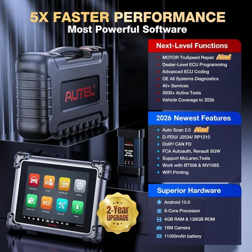 Vista 3 de Escáner Autel MaxiSYS Elite 2 PRO 2026, Elite II Pro Actualización gratuita de 2 años ($2590) Herramienta de codificación de programación J2534