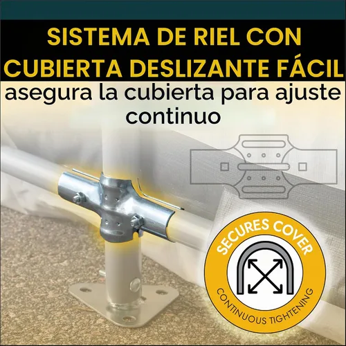 Vista 6 de ShelterLogic AutoShelter - Cochera instantánea con marco de acero y cubierta ripstop impermeable y resistente a los rayos UV, toldo redondo de 3 x