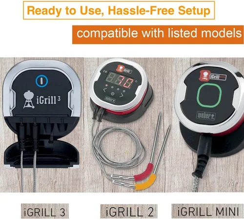 Vista 3 de Sonda de carne de repuesto para Weber iGrill 2 Termómetro con 2 clips de sonda para Weber iGrill Mini & iGrill 3 & iGrill Pro Sonda de repuesto