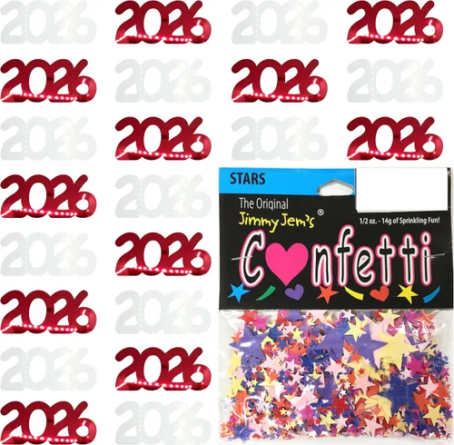 Vista 60 de Confetti Year 2023 Blue Royal, Orange Combo - 2 bolsas de media onza (1 oz)