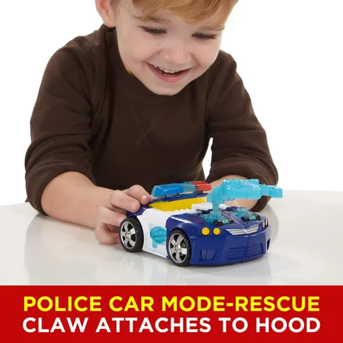 Vista 5 de Playskool Heroes Transformers Rescue Bots Energize Chase The Police-Bot Figura de acción