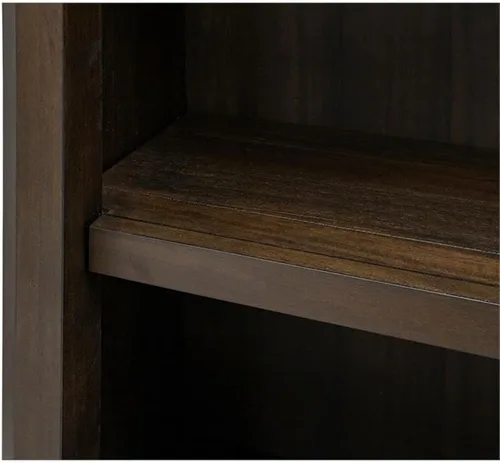 Vista 6 de Librería ejecutiva con puertas de madera ligeramente envejecida totalmente montada marrón