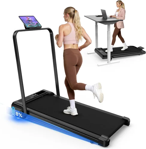 Vista 10 de Almohadilla para caminar con inclinación, caminadora debajo del escritorio para oficina en casa con ultra silenciosa <40 dB, 2.5 HP portátil