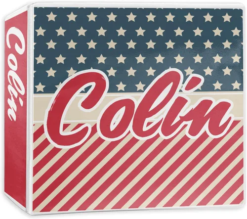 Vista 9 de Carpeta personalizada de 3 anillas con estrellas y rayas, 1 pulgada
