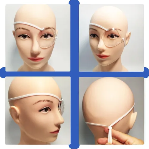 Vista 7 de AMZVIO - 2 protectores de ojos para después de cirugía de cataratas, parche transparente transpirable ventilado con correa ajustable, cubierta
