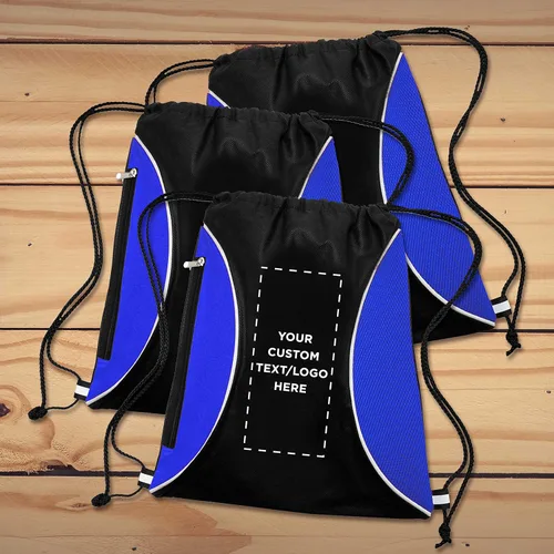 Vista 30 de DISCOUNT PROMOS Juego de mochilas con cordón no tejidas personalizadas de 10/50/100, paquete personalizado a granel