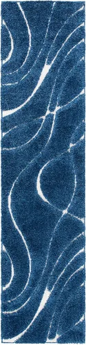 Vista 57 de Safavieh Florida Shag Collection - Alfombra de área de 2 x 3 pies, color crema/beige, diseño geométrico, felpa de 1.2 pulgadas de grosor, ideal