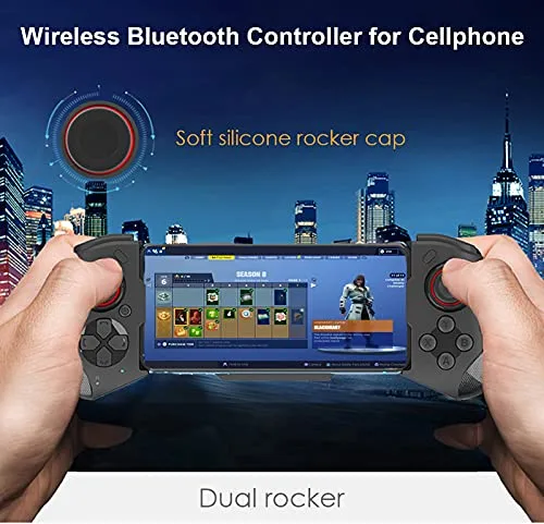 Vista 5 de Megadream Controlador de juegos móvil para iPhone, iOS, Android, PC, mando inalámbrico Gamepad para iPhone 141312X, iPad, MacBook, Samsung Galaxy