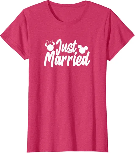 Vista 10 de Disney Mickey & Friends Mickey & Minnie Just Married Lyrics Camiseta Negro