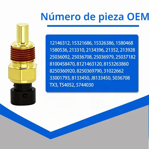 Vista 2 de Sensor de temperatura del refrigerante del motor, sensor de temperatura ECT compatible con Buick Cadillac Chevy GMC Pontiac Duramax- Blazer Impala