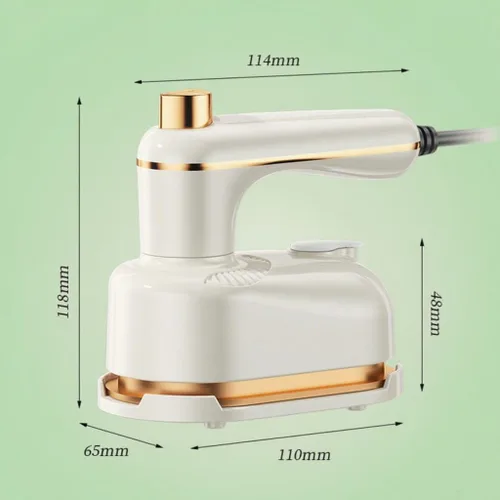 Vista 9 de Plancha de vapor de mano con base antiquemaduras, vaporizador portátil para ropa, vaporizador y plancha 2 en 1, calentamiento rápido de 1000 W en 5