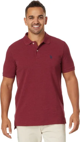 Vista 20 de Polo de piqué de algodón sólido para hombre con pequeño Pony Gris jaspeado