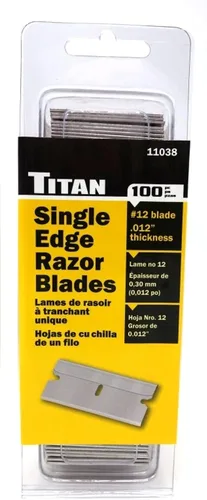 Vista 2 de Titan Herramientas - Cuchillas de afeitar de un solo filo #12 (100 piezas (11038)