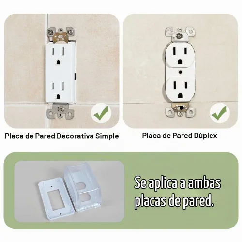 Vista 2 de EUDEMON Caja Protectora de Enchufes Eléctricos de Seguridad para Bebés a Prueba de Niños Cubierta de Enchufe Grande para Protección Infantil