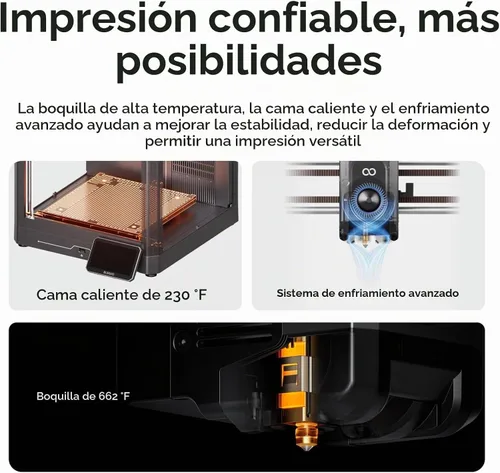 Vista 6 de ELEGOO Impresora 3D Centauri 2, calibración automática completa, apta