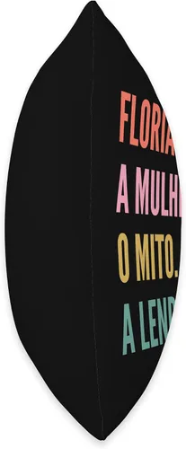 Vista 2 de Designs De Nomes Engraçados Para Mulher Divertido cojín portugués con diseño de primer nombre, Floriana, 16 x 16 pulgadas, multicolor