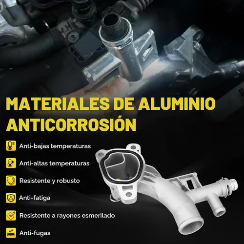 Vista 4 de Kit de salida de agua de carcasa de refrigerante de motor de aluminio