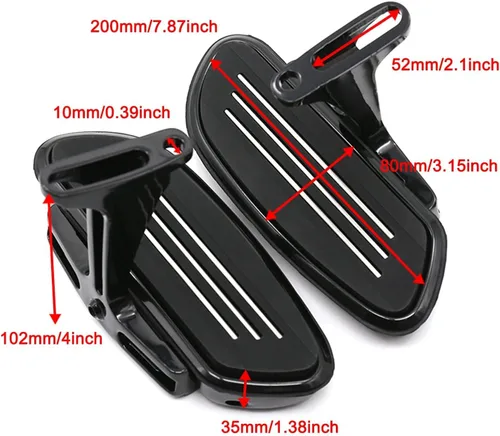 Vista 3 de Tabla de piso para pasajero de motocicleta Streamliner con kit de soporte de montaje Compatible con Harley Touring, Road Glide, Street Glide, Road